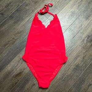 Hollister by Abercrombie & Fitch Red One Piece Swim Suit ((size Small))